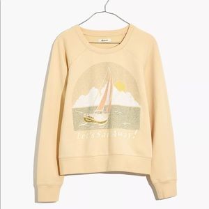 let's sail away shrunken sweatshirt